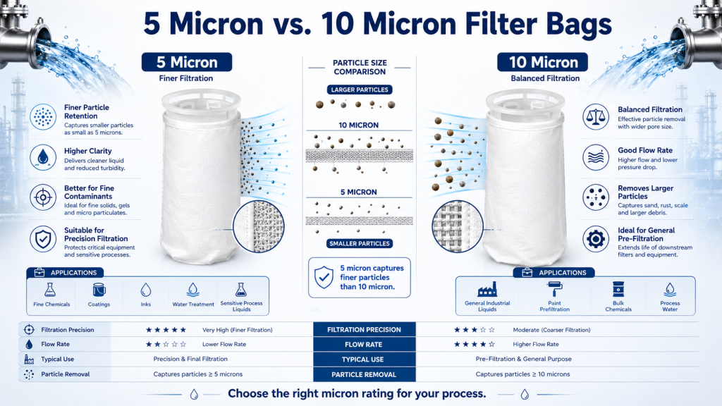 5 Micron vs. 10 Micron Filter Bags