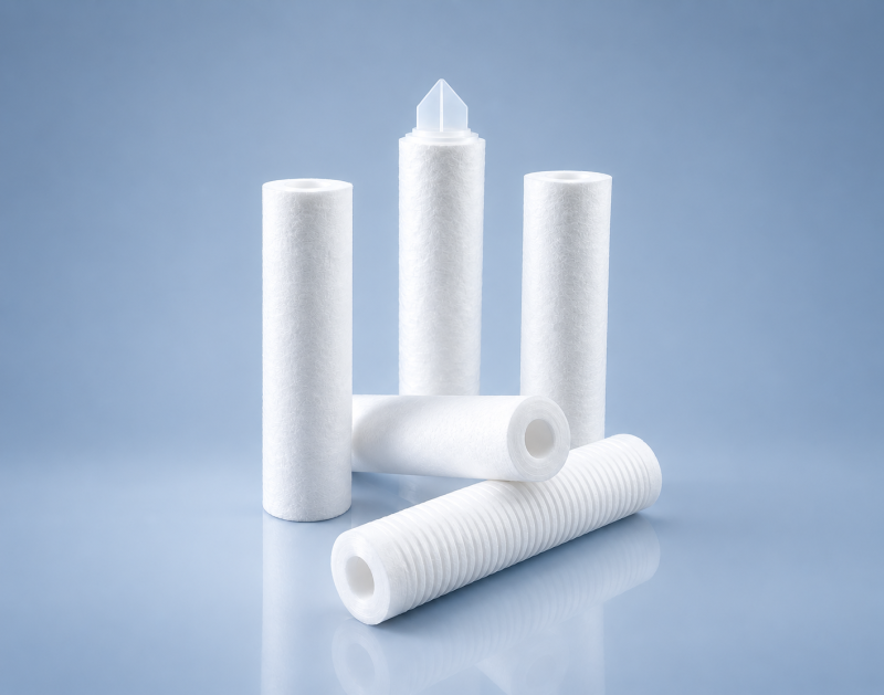 melt blown polypropylene filter cartridge for depth filtration