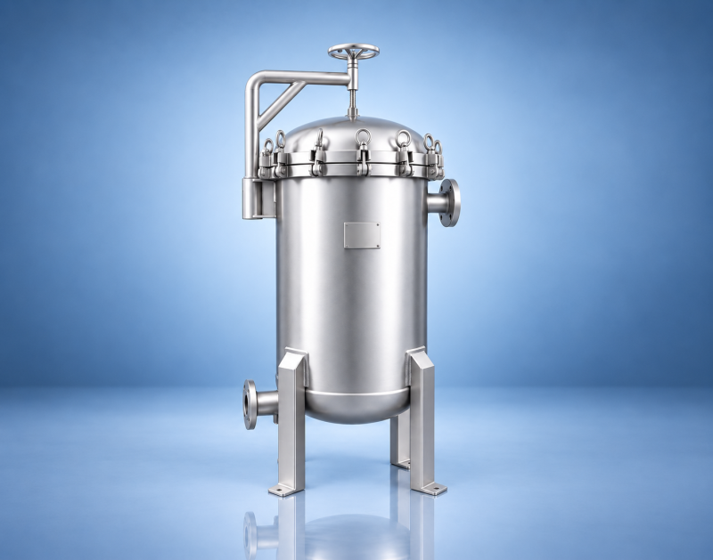 multi-bag stainless steel filter housing for industrial liquid filtration